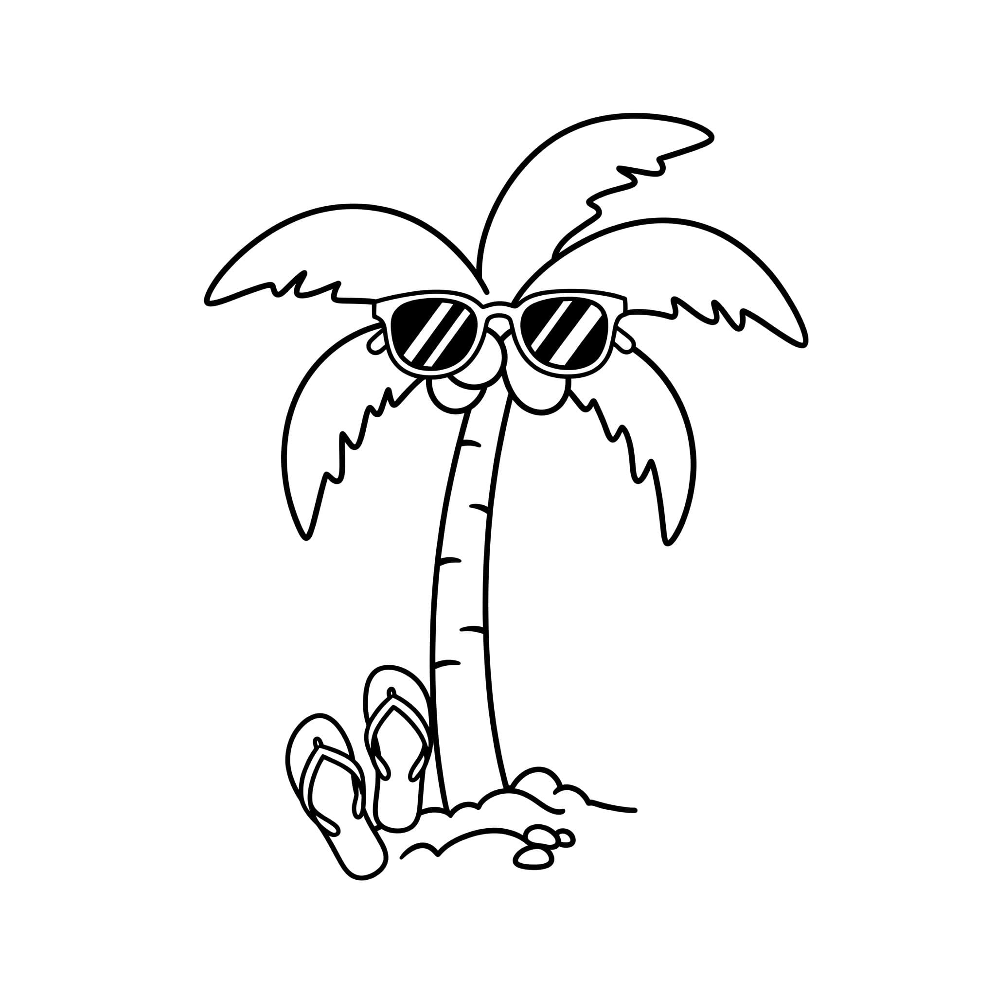 Palmetre om sommeren fargelegging