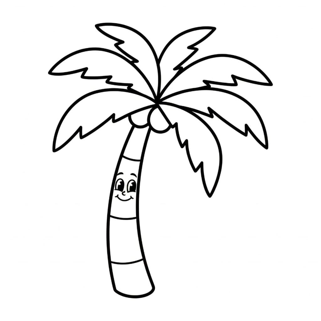 Palmetre tegneseriestil fargelegging