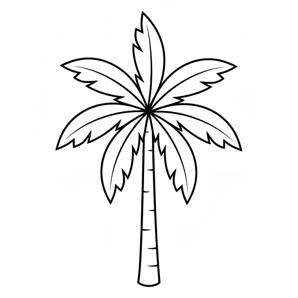 Palmetreet sprer seg jevnt fargelegging