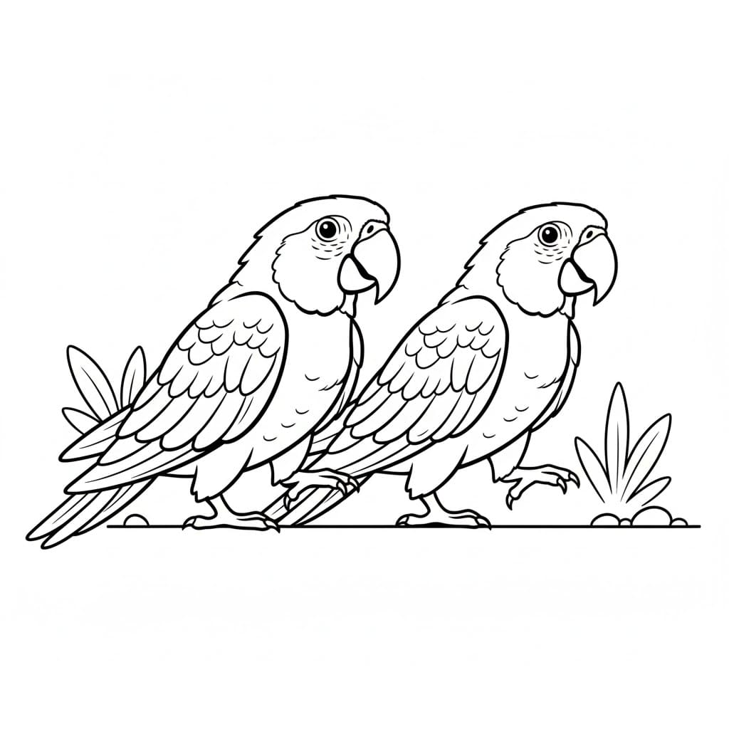 Papegøyen går fargelegging