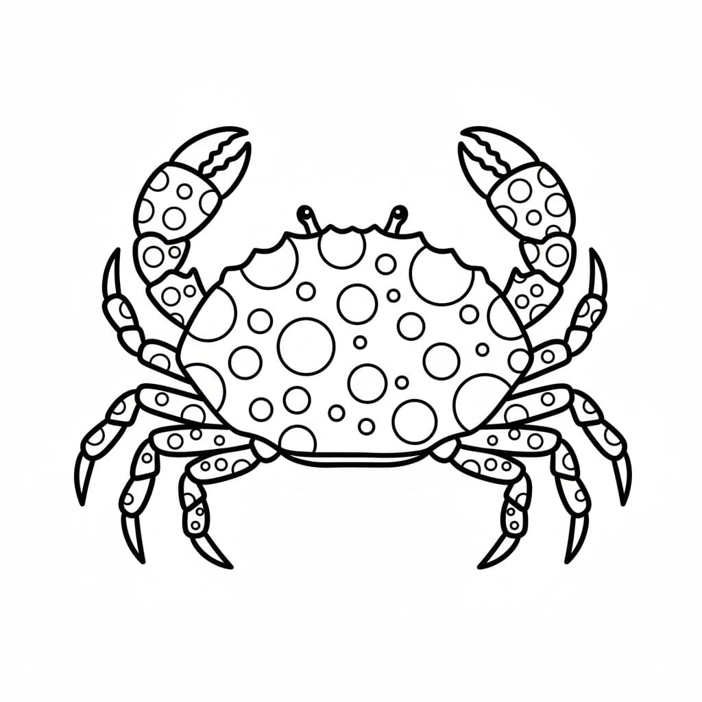 Prikkete krabbe fargelegging