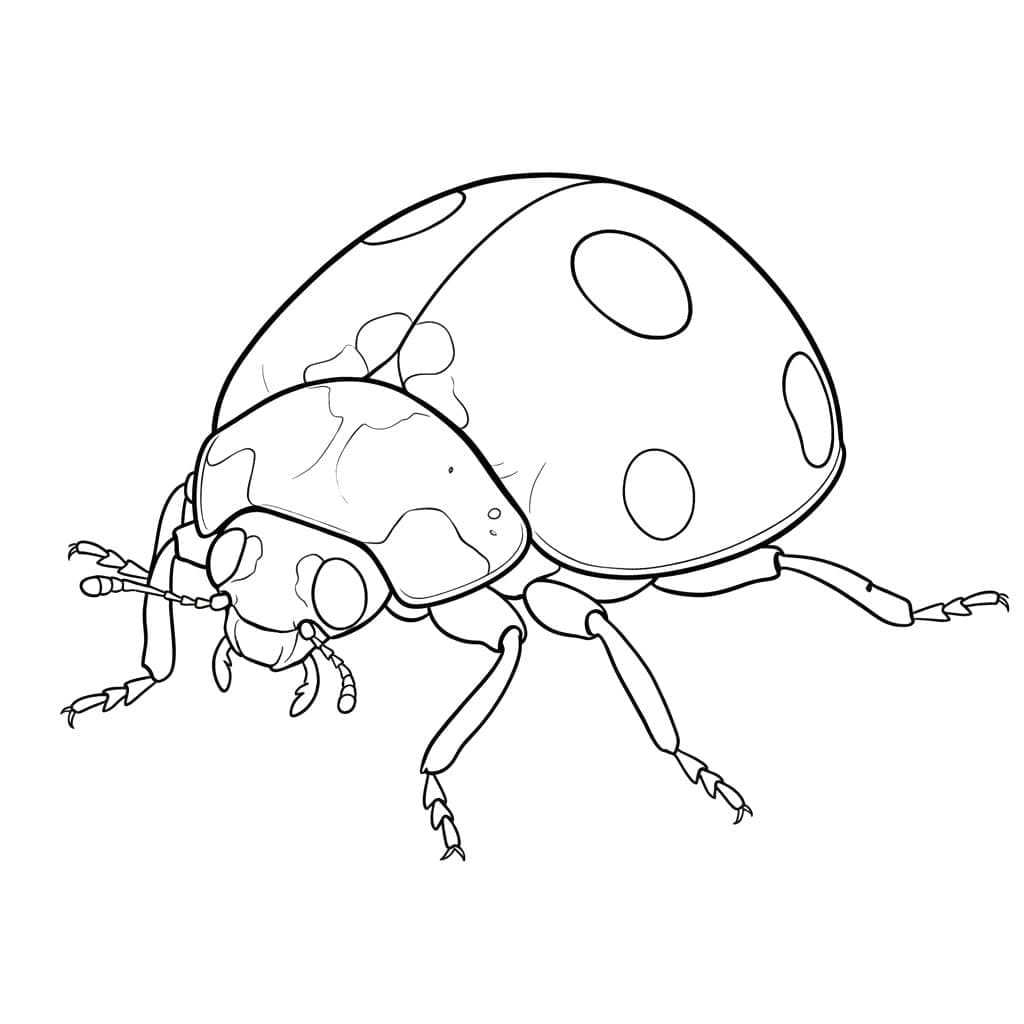 Realistisk marihøne fargelegging