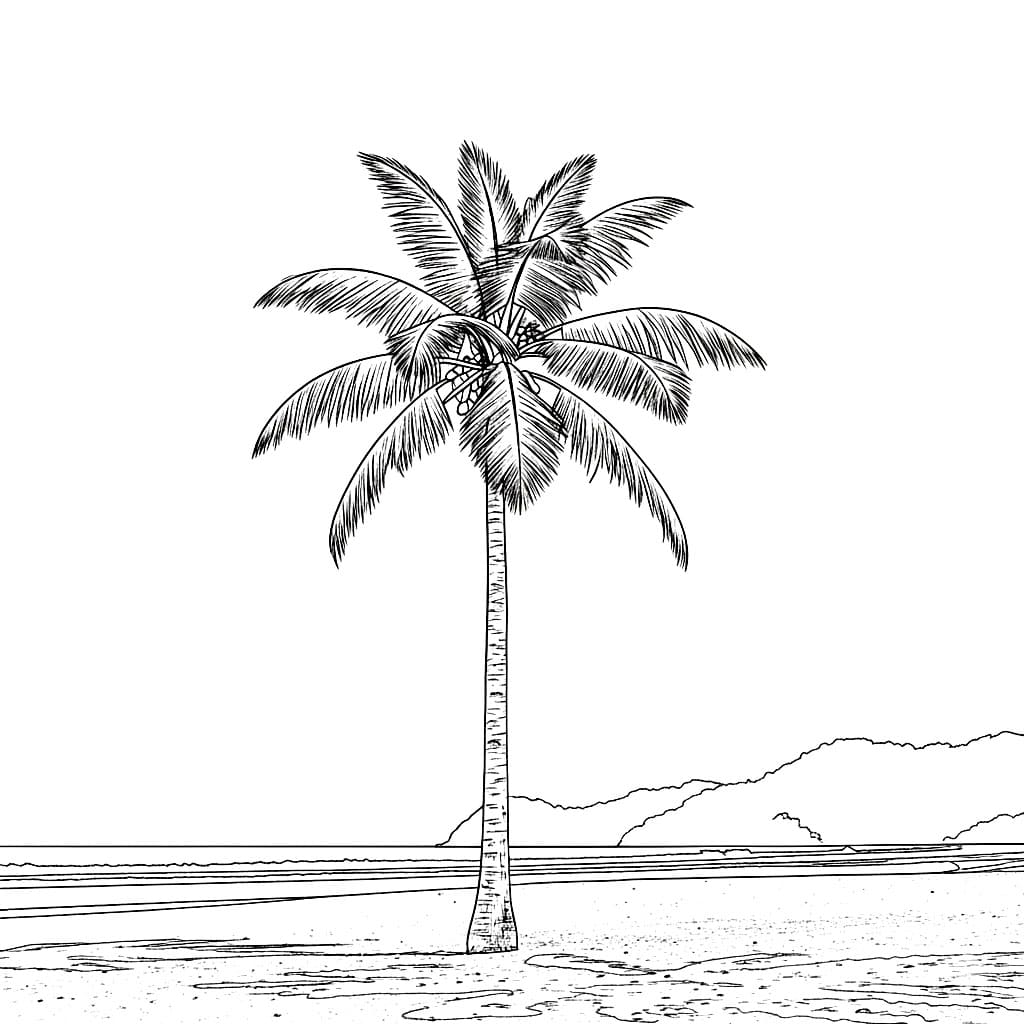 Rett palmetre fargelegging