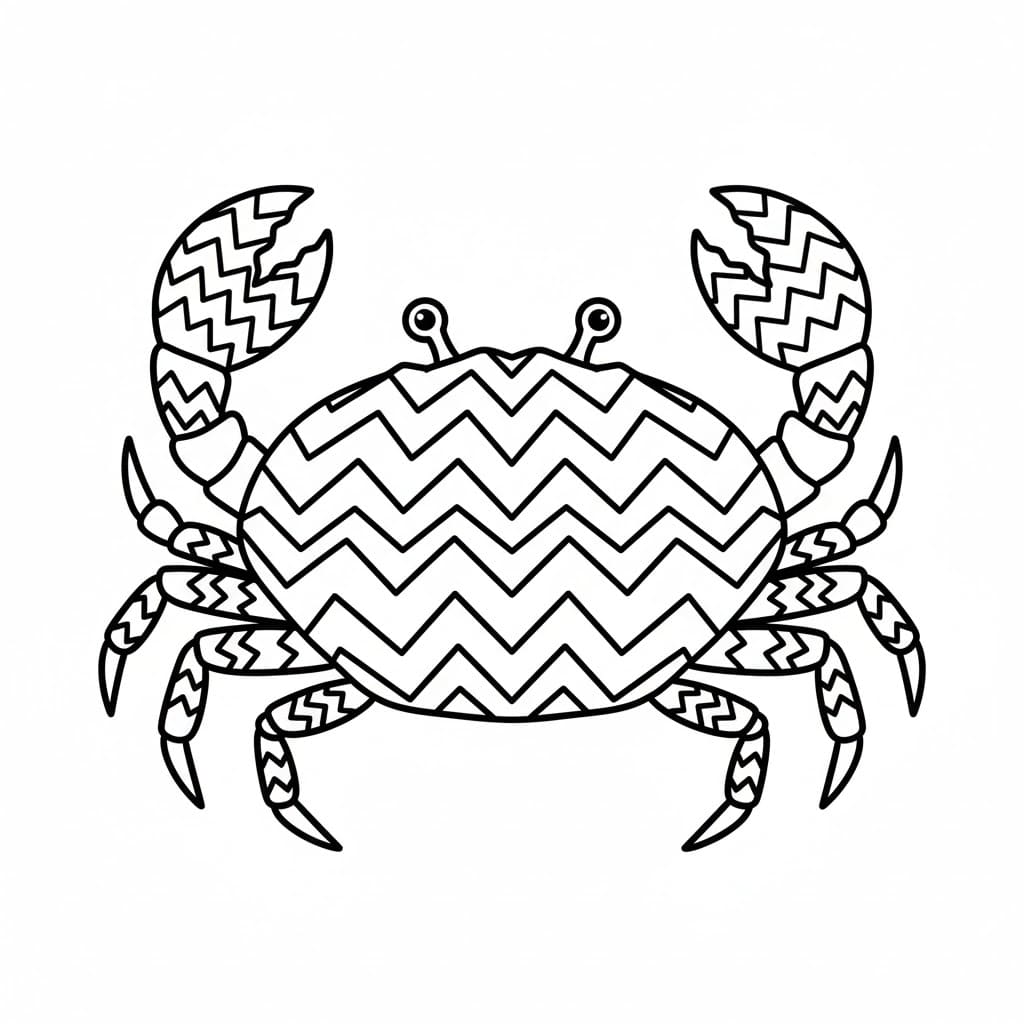 Sikksakkkrabbe fargelegging