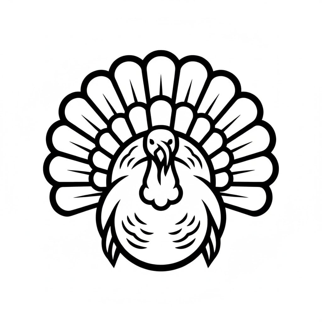 Sittende kalkun fargelegging