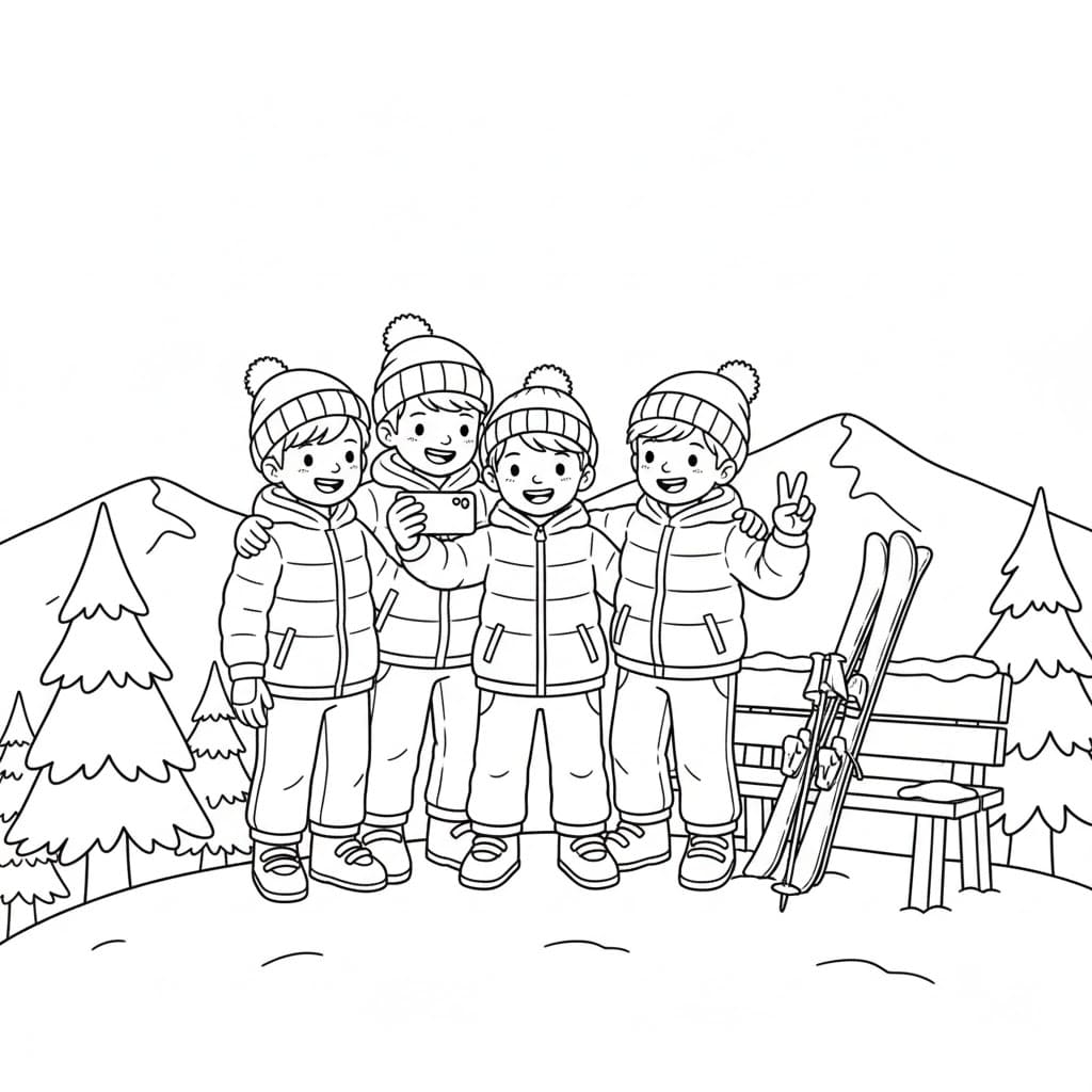 Skifotografering fargelegging