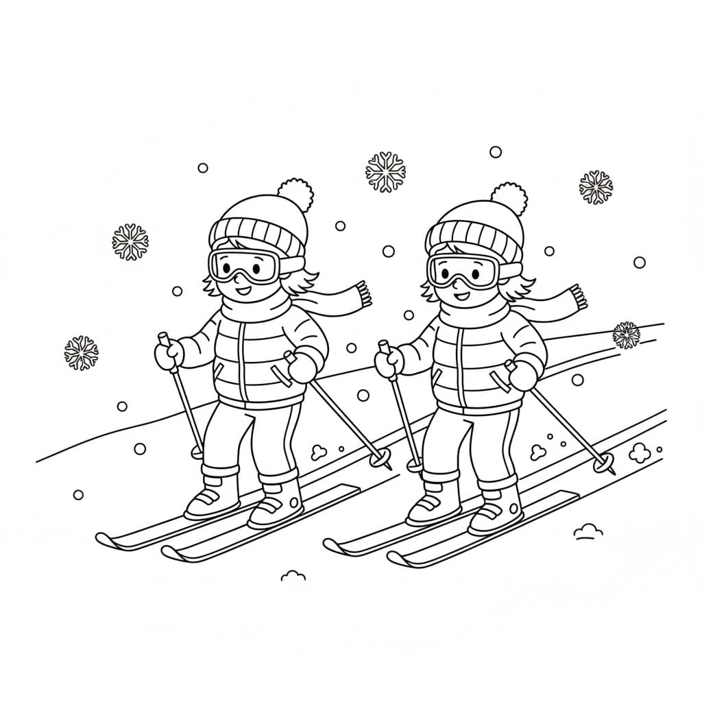 Skikompis fargelegging