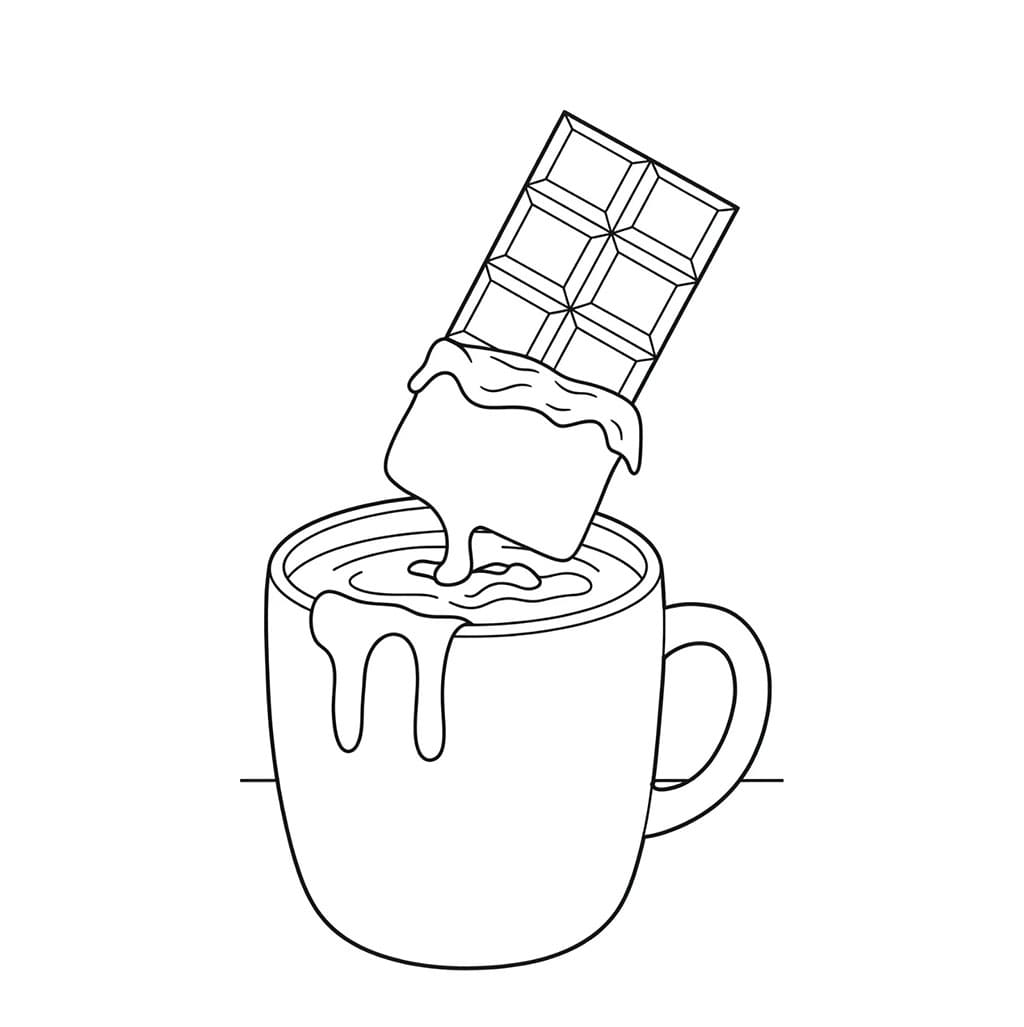 Smeltet sjokolade fargelegging