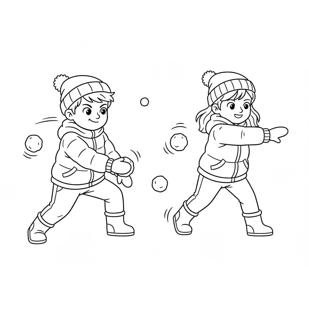 Snøballkamplag fargelegging