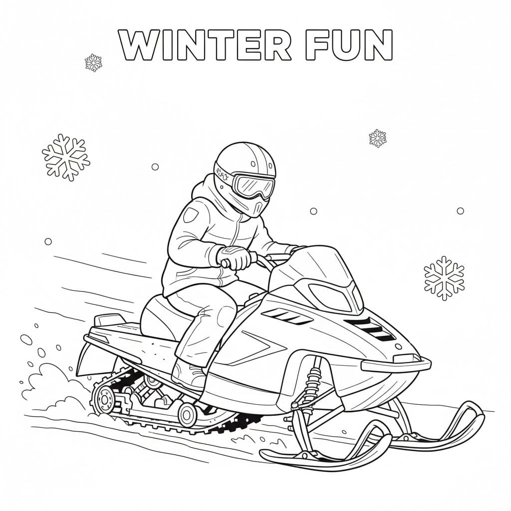 Snøscootertur fargelegging