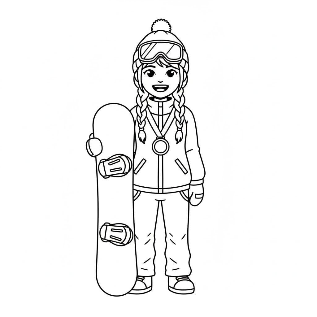 Snowboard medaljeseremoni fargelegging