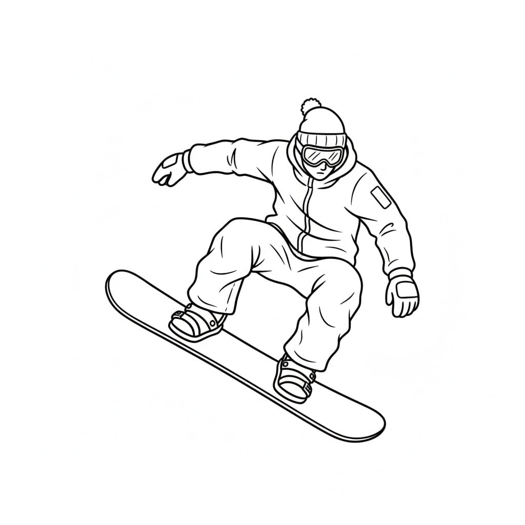 Snowboarderhopping fargelegging