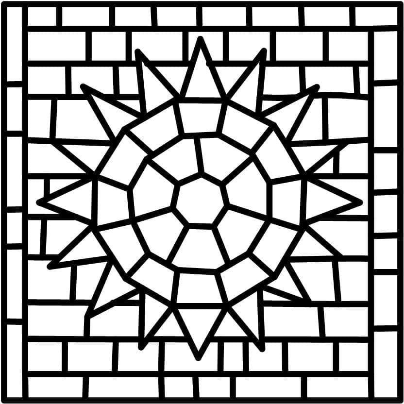 Solmosaikk fargelegging