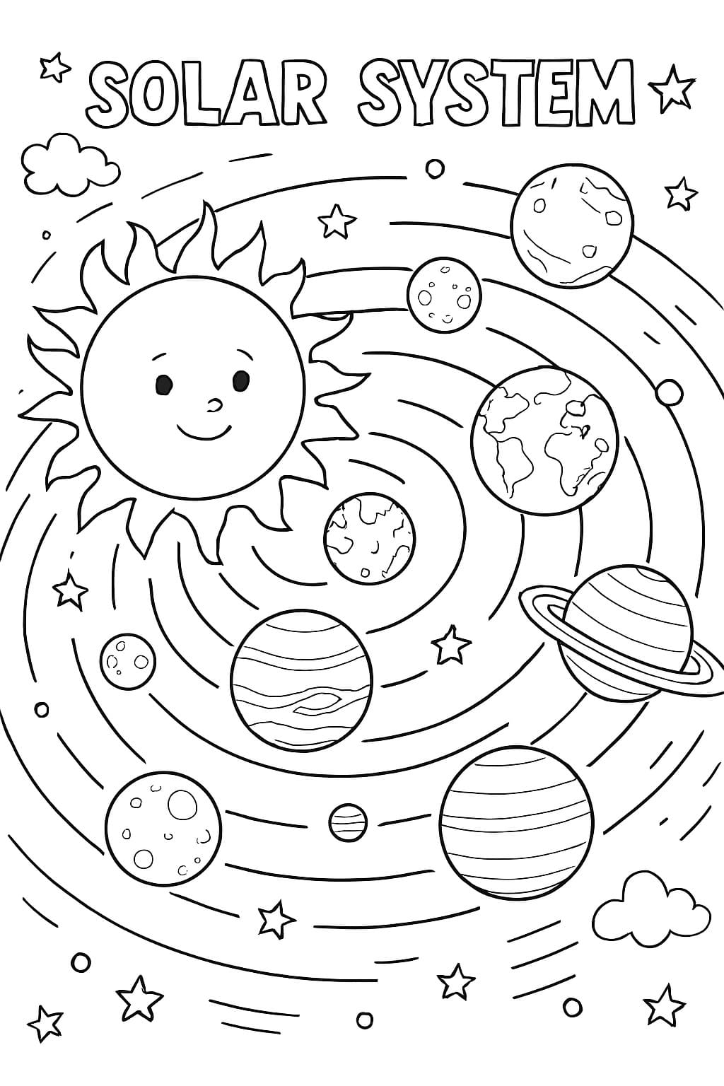 Solsystem for barn fargelegging