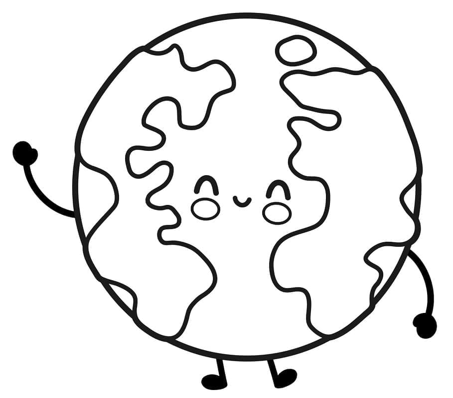 Søt Jordens Dag fargelegging