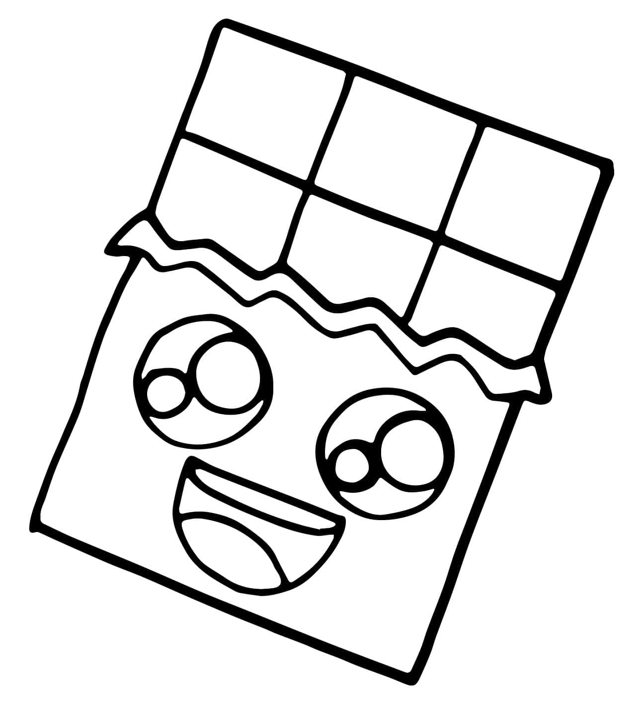 Søt sjokoladebar fargelegging