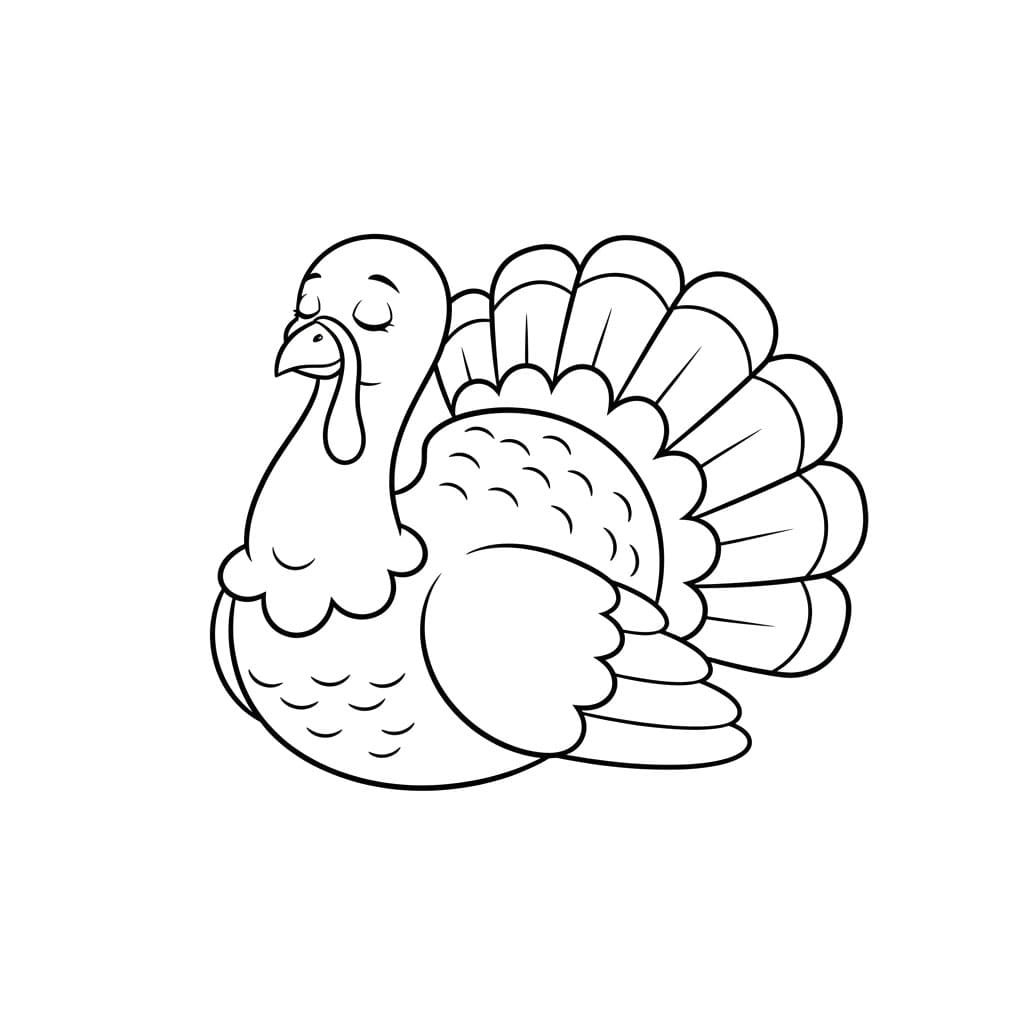 Søvnig kalkun fargelegging