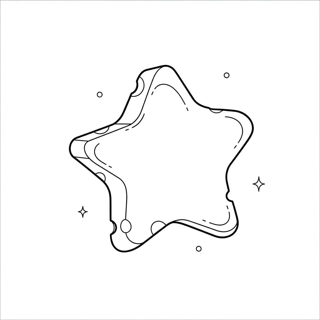 Stjerneformet ost fargelegging