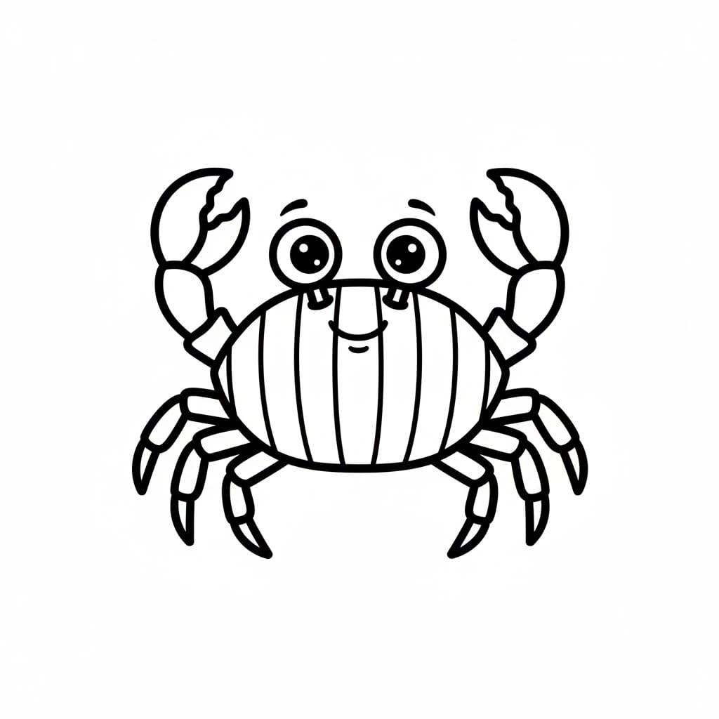 Stripete krabbe fargelegging