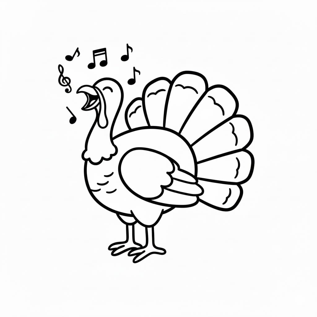 Syngende kalkun fargelegging