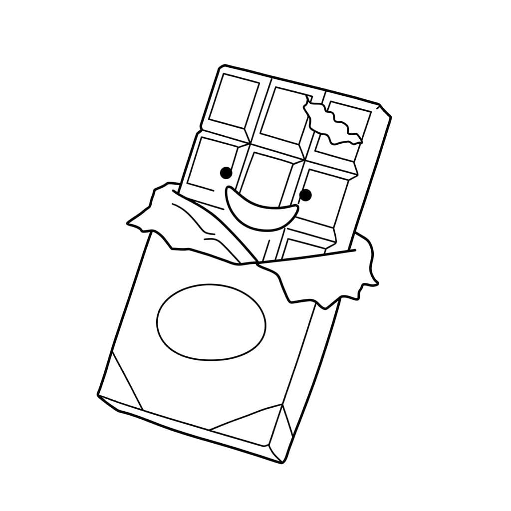 Tegneserie sjokoladeplate fargelegging