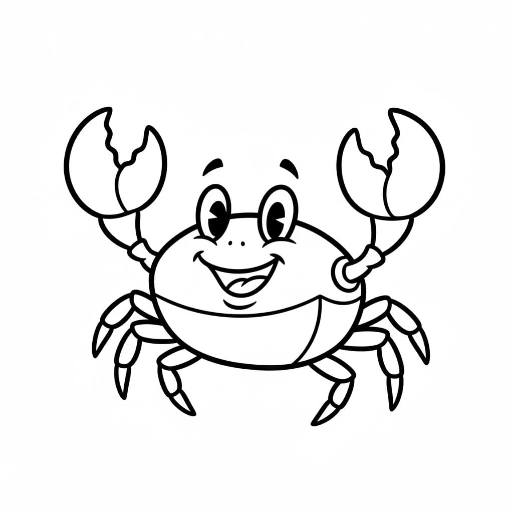 Tegneseriekrabbe fargelegging