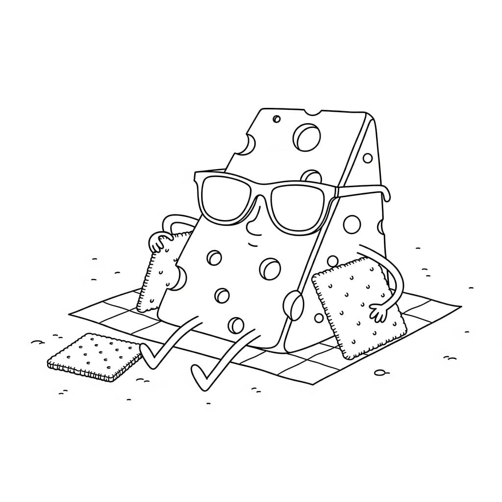 Tegneserieost gratis fargelegging