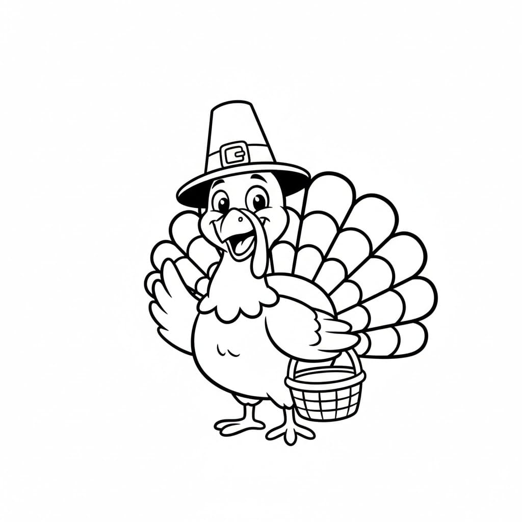 Thanksgiving hatt Kalkun fargelegging