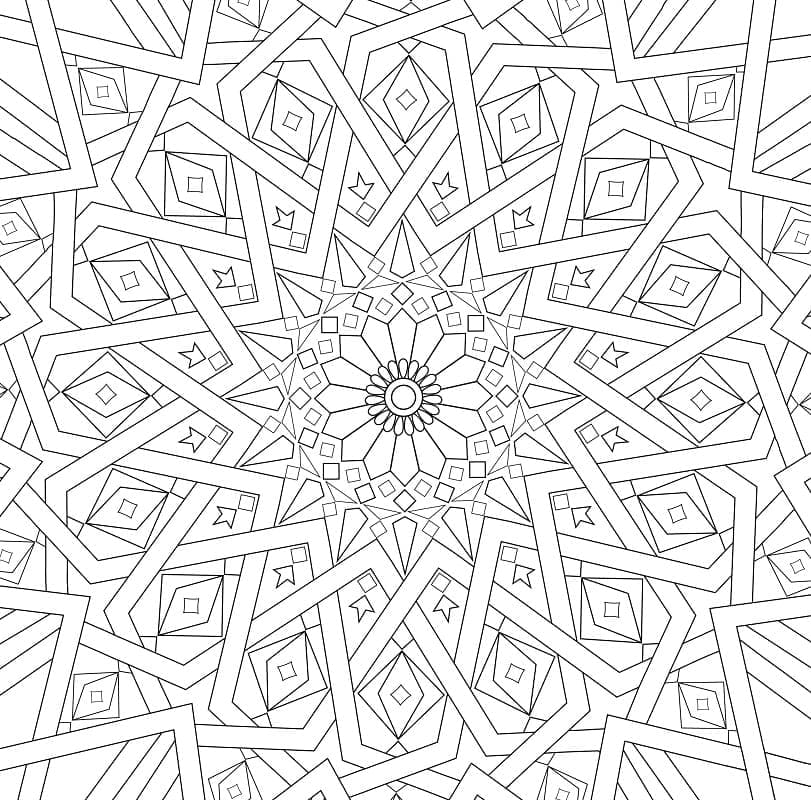 Tradisjonell islamsk mosaikk fargelegging