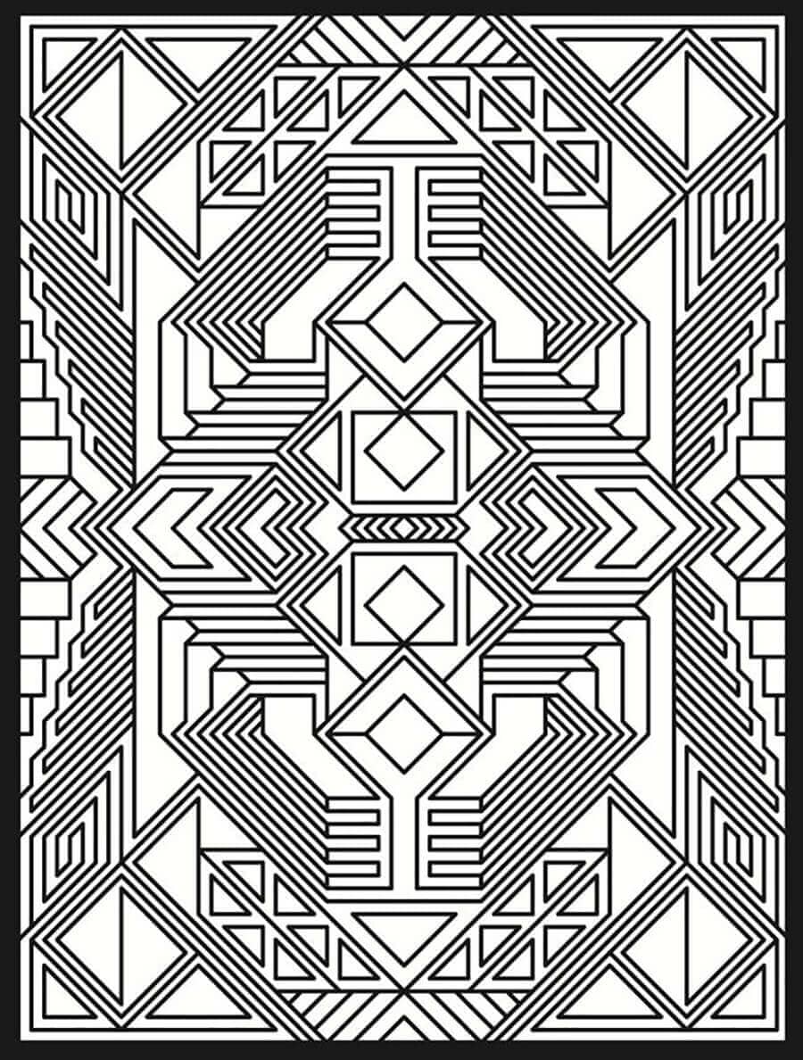 Tribby abstrakt fargelegging