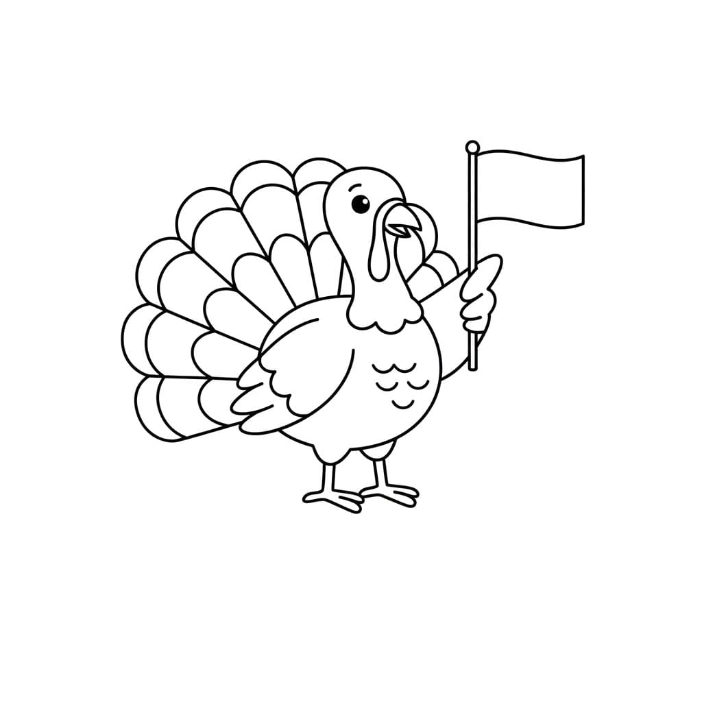 Tyrkia med lite flagg fargelegging