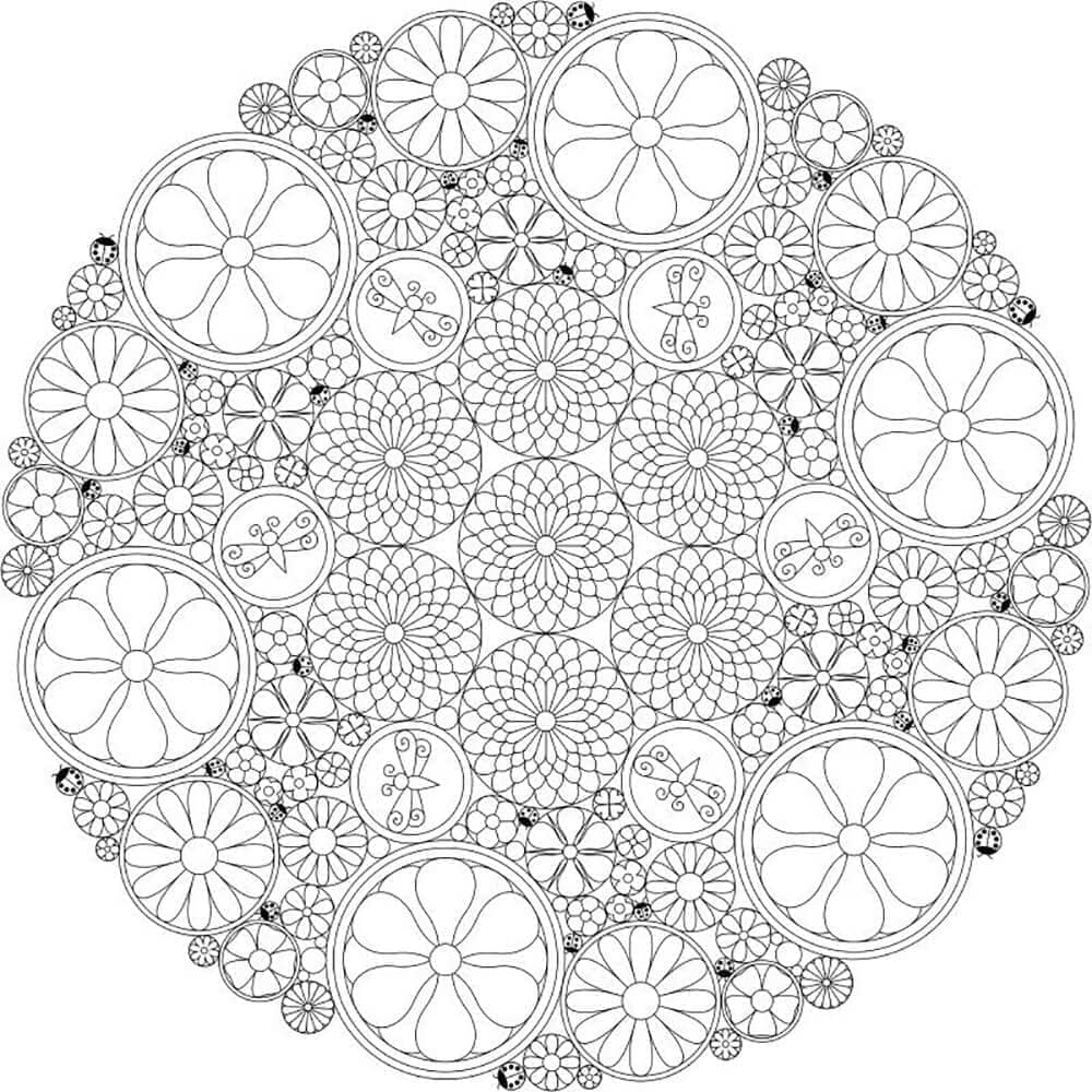 Utskrivbar abstrakt mandala fargelegging