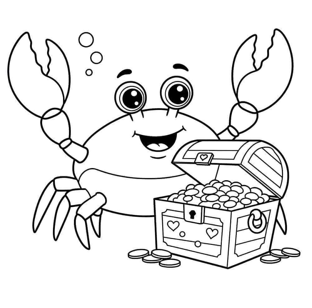 Utskrivbar krabbe fargelegging