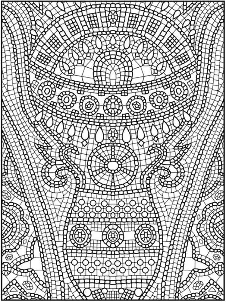 Utskrivbare mosaikkmønstre fargelegging