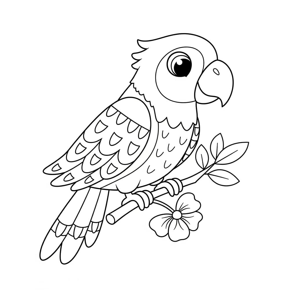 Vakker papegøye fargelegging