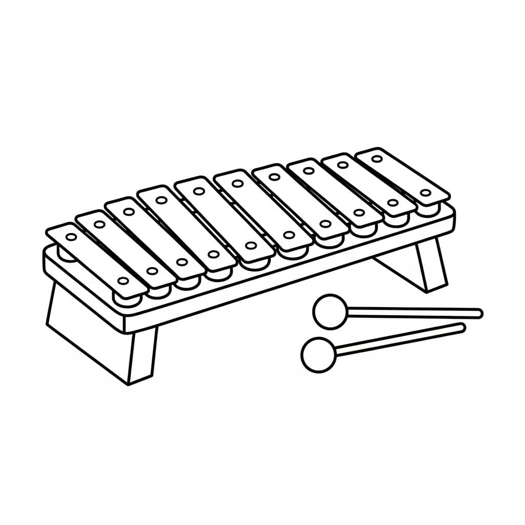 Vakker xylofon fargelegging