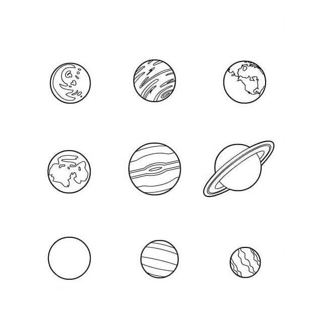 Vakkert solsystem fargelegging