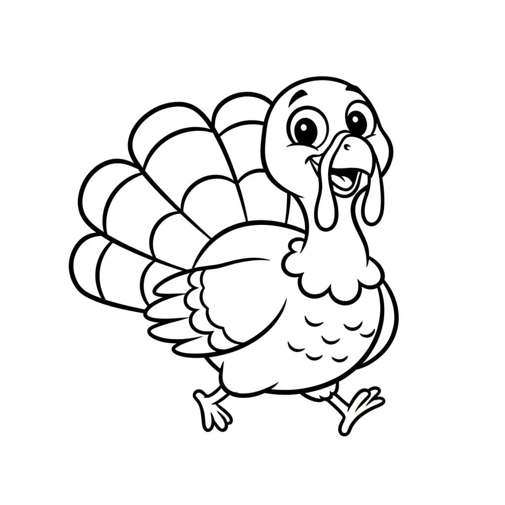 Vandrende kalkun fargelegging