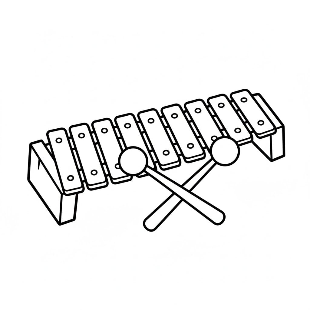 Vanlig xylofon fargelegging