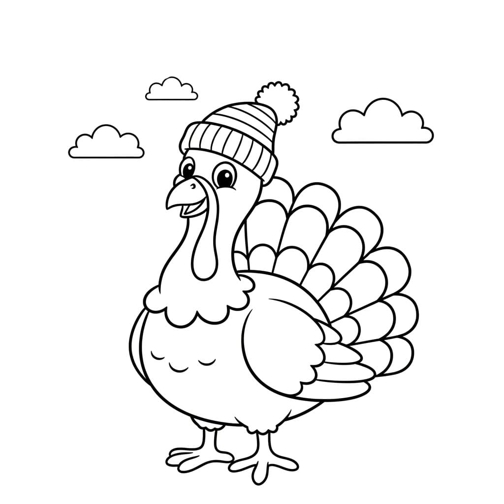 Vinterlue Kalkun fargelegging