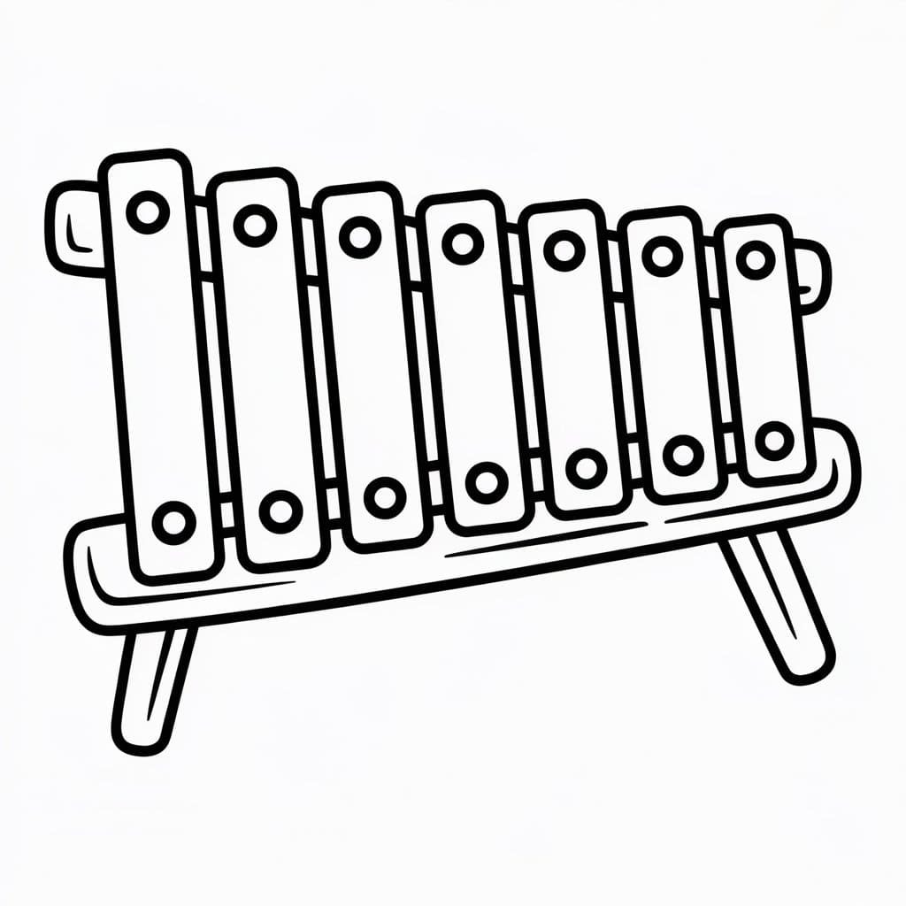 Xylofon enkelt og gratis fargelegging