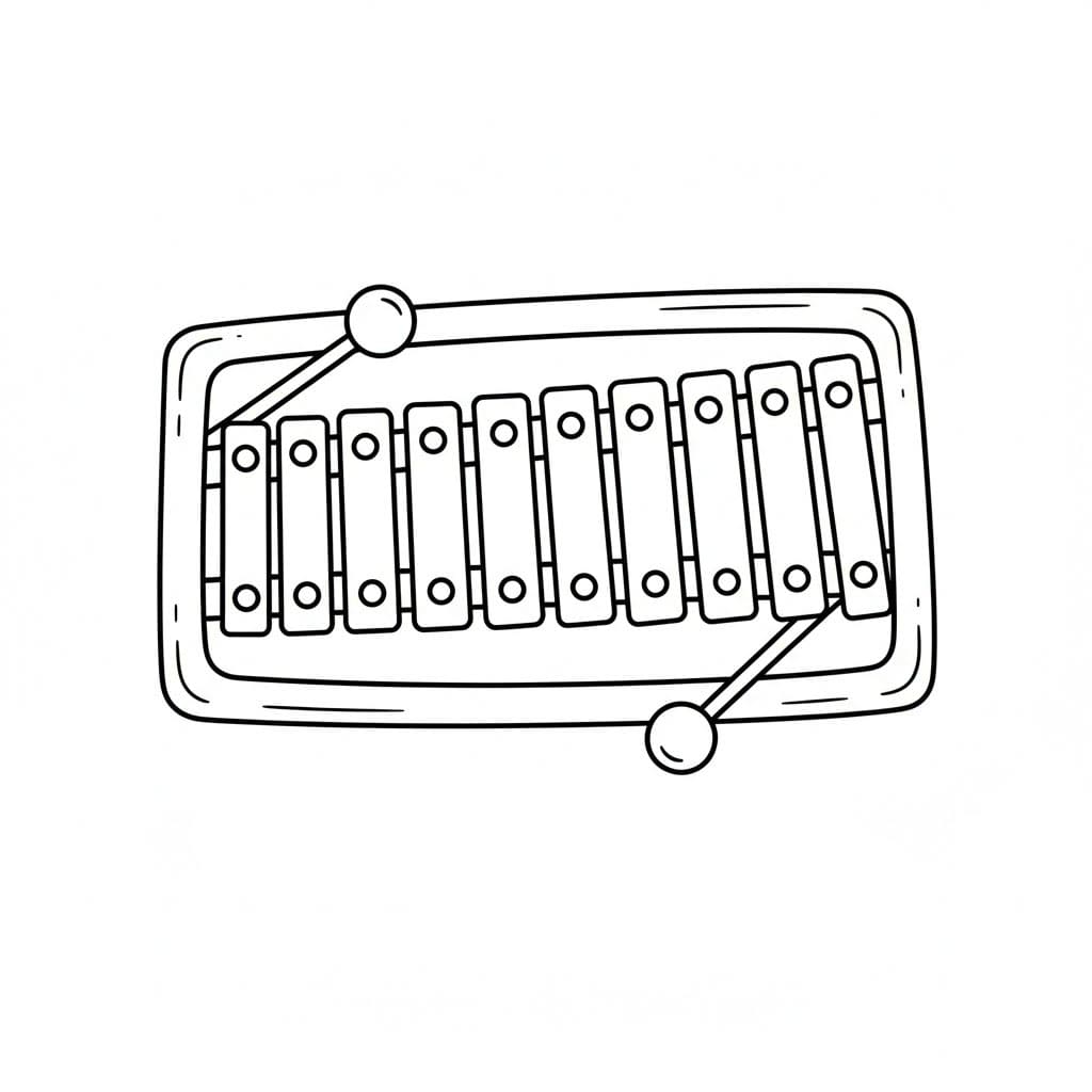Xylofon for barn fargelegging