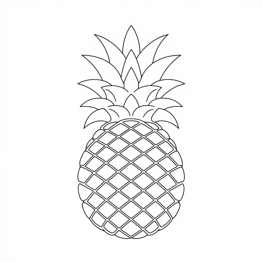 Ananas å trykke fargelegging