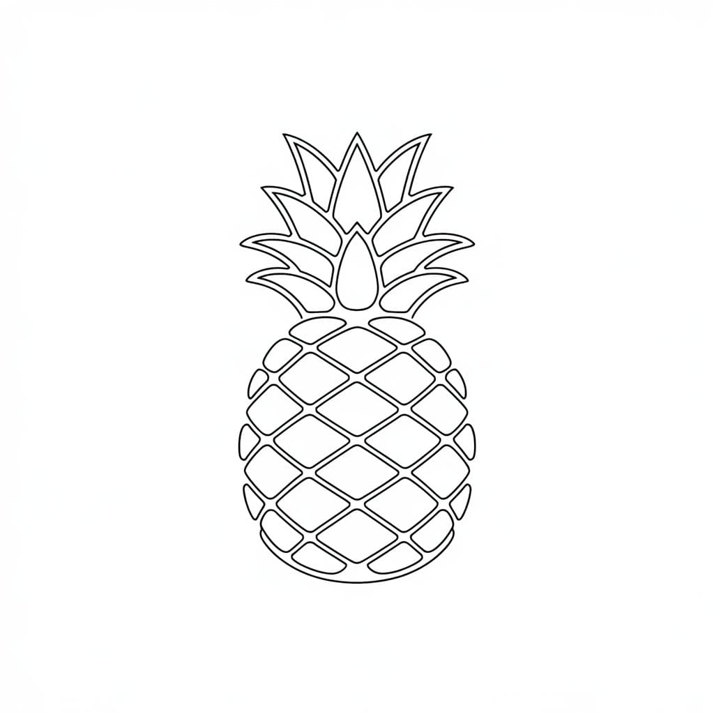 Ananas Enkel fargelegging