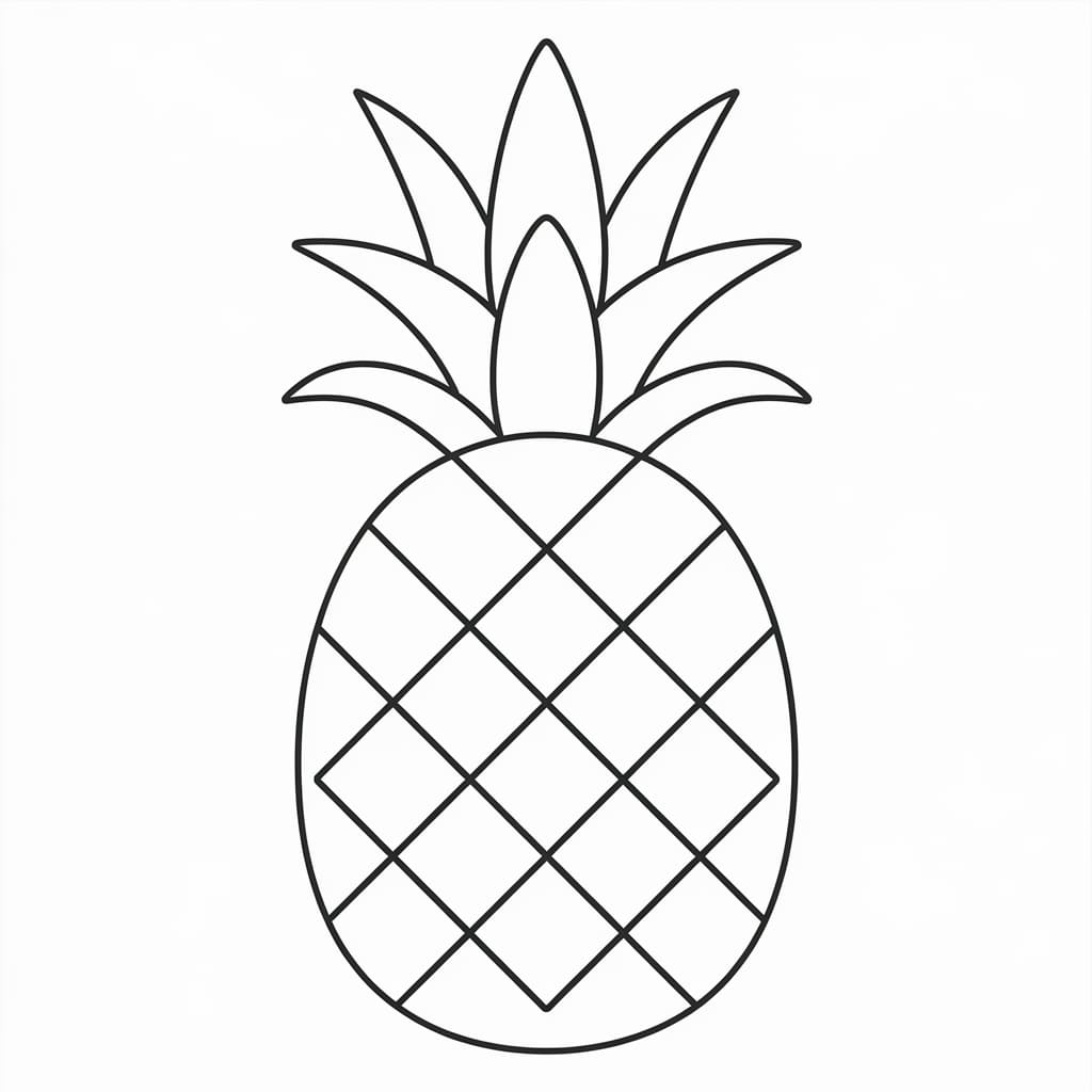 Ananas er veldig enkelt fargelegging