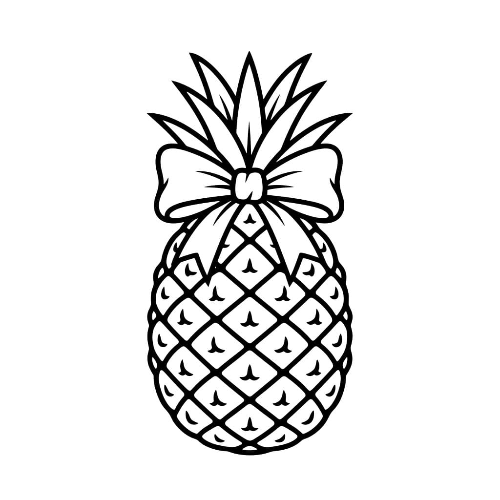 Ananas med sløyfe fargelegging