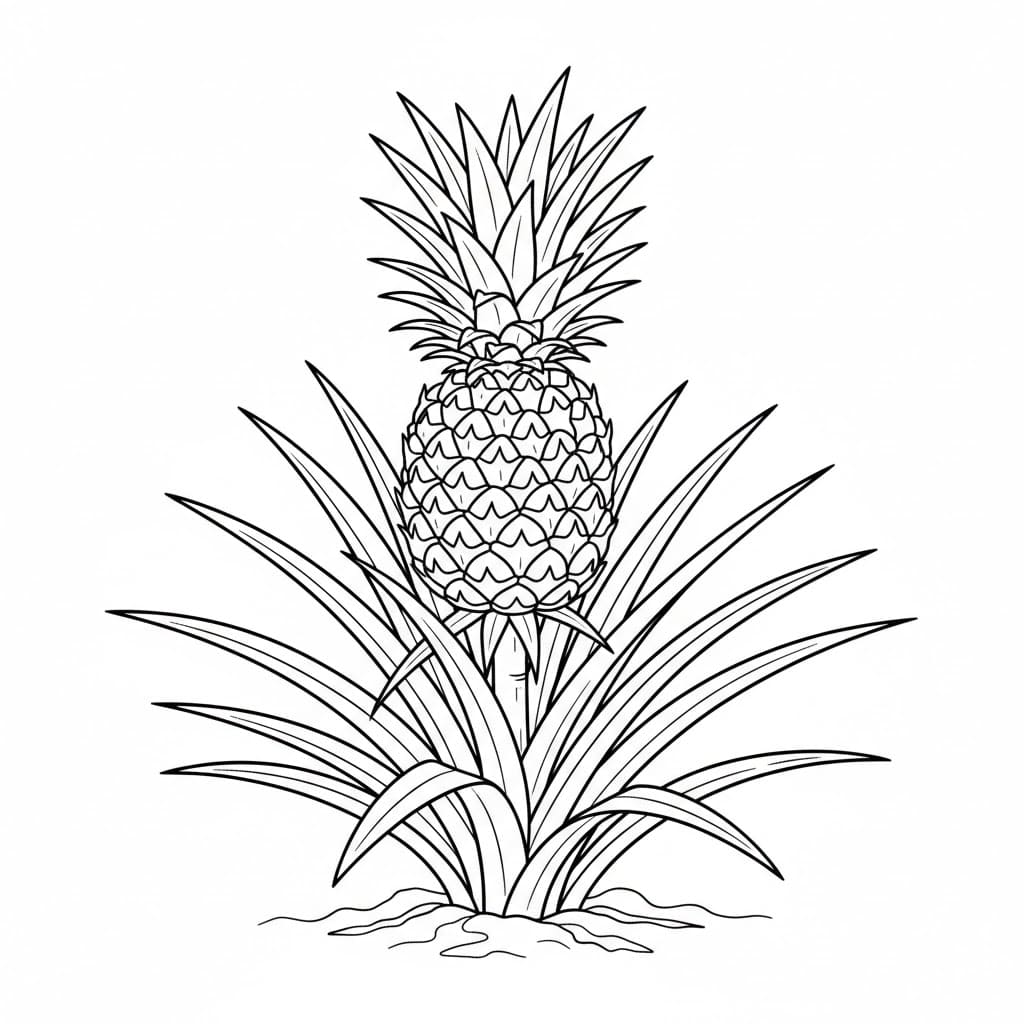Ananas på treet fargelegging