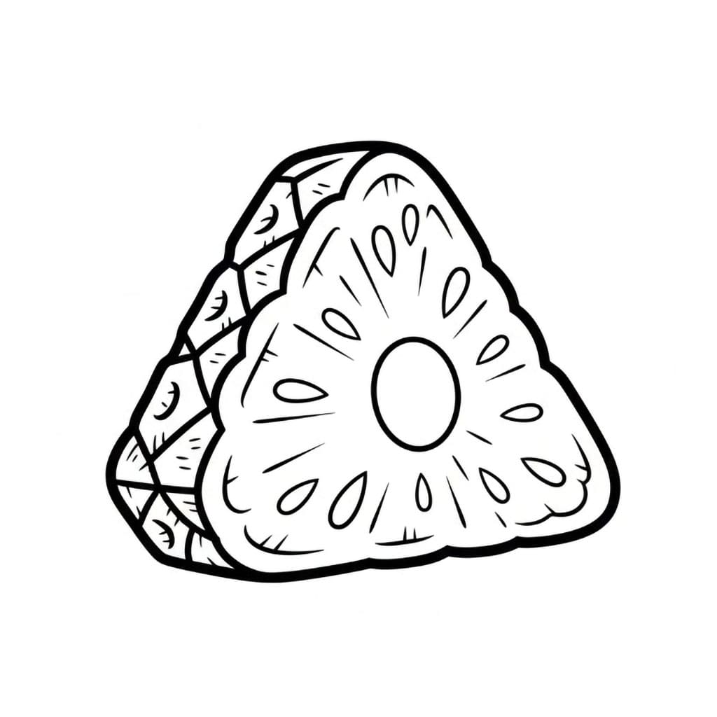 Ananas trekant skive fargelegging