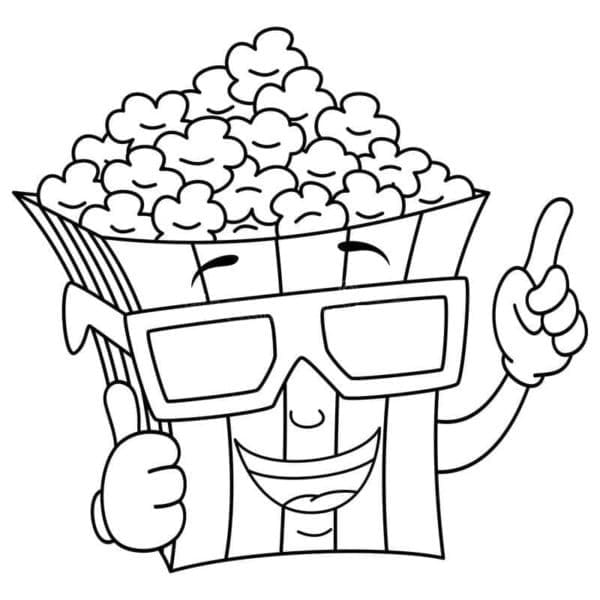 Animert popcorn fargelegging