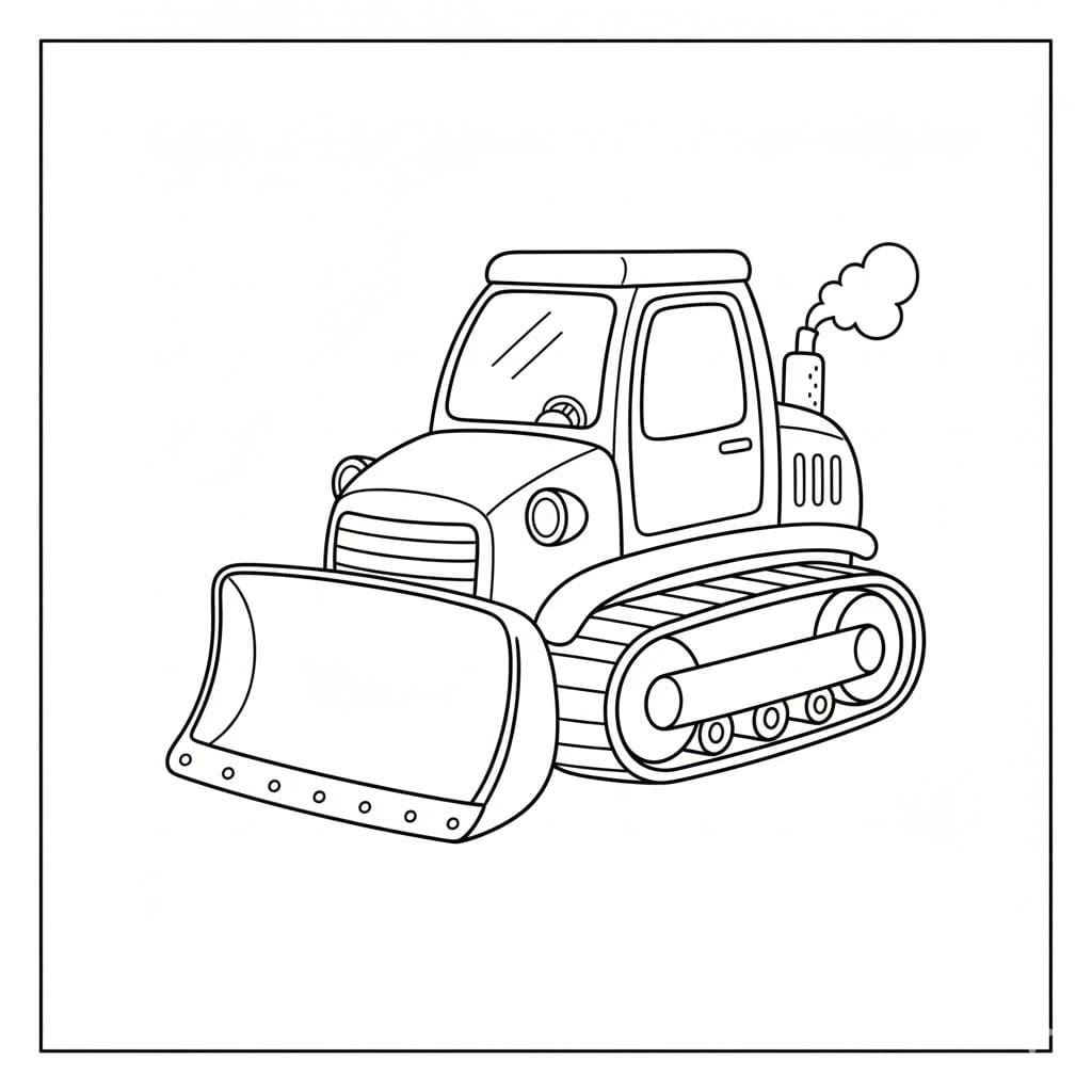 Barnas bulldoser fargelegging